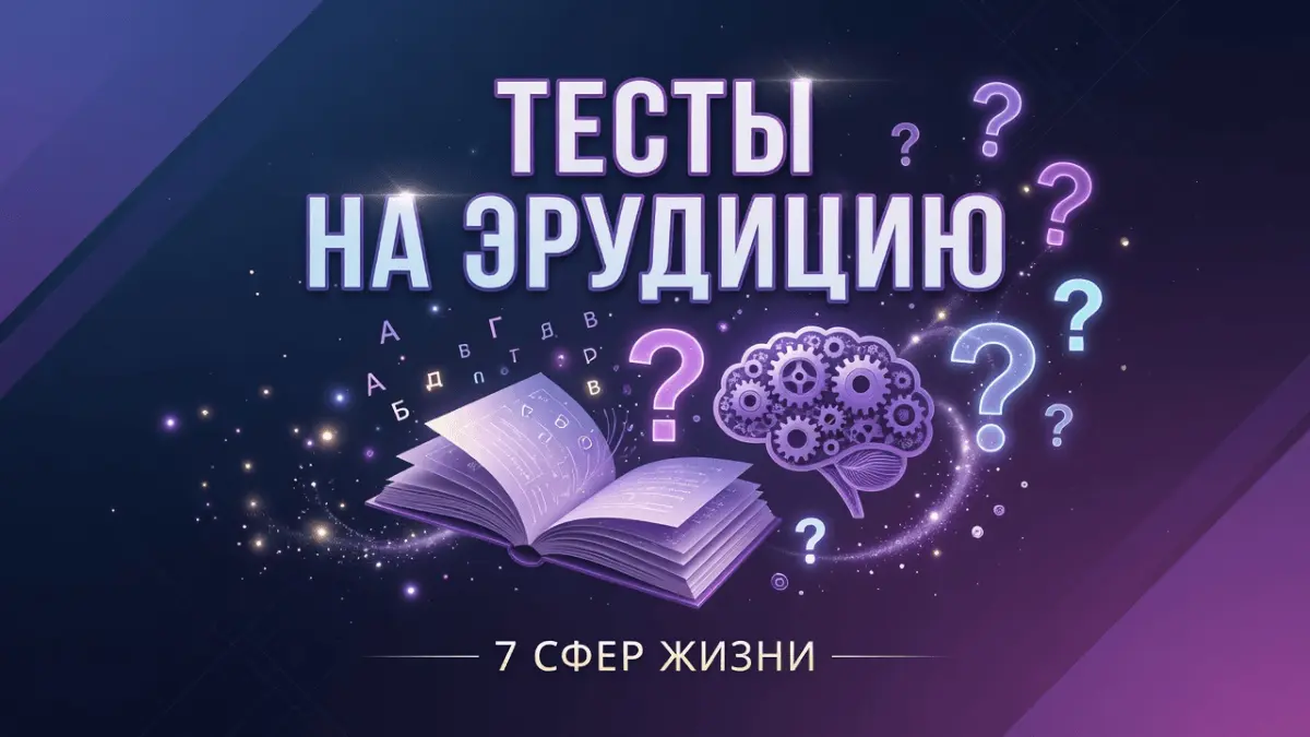 Тесты на эрудицию и кругозор с подробными объяснениями и картинками
