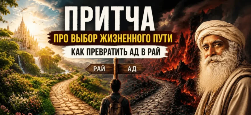 Притча про выбор жизненного пути о том, как человек превращает ад в рай