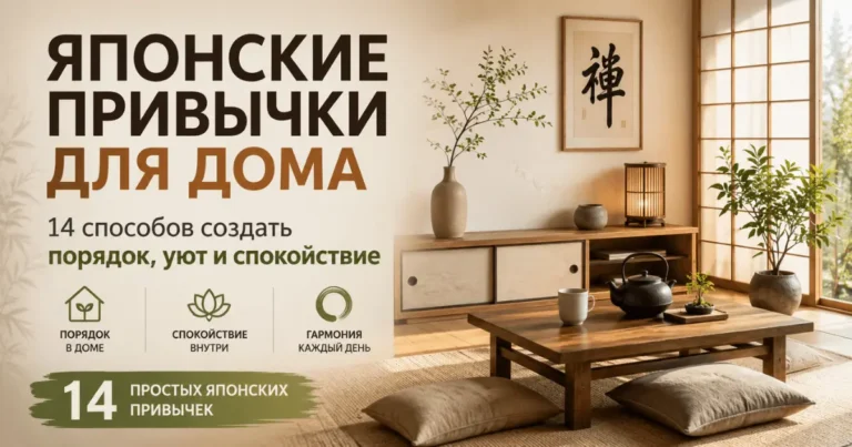 Японские привычки для дома для создания порядка, уюта и внутреннего спокойствия